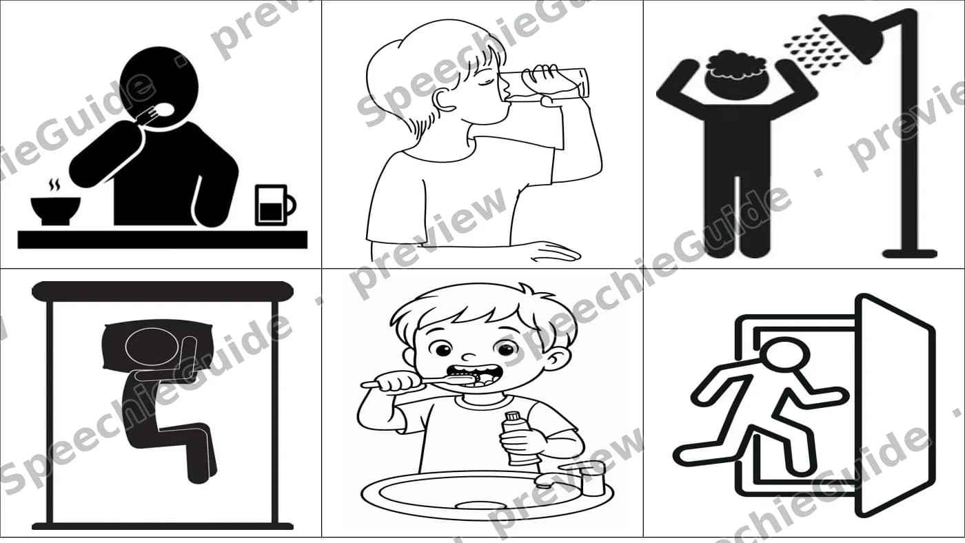 Cover slide of pictograms